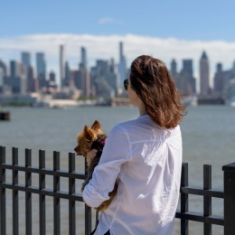 woman looking at water
